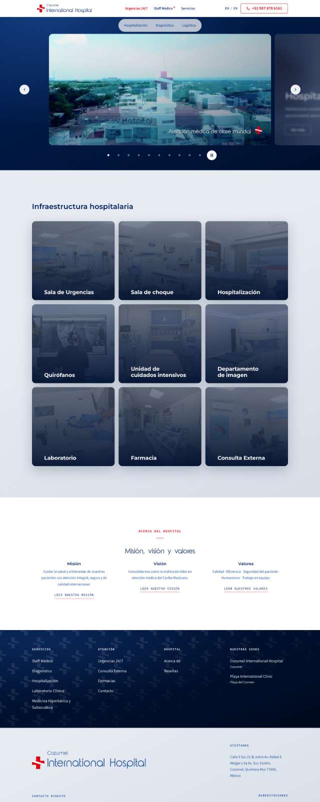 hospitalcozumel.com home page, captured 27 September 2026