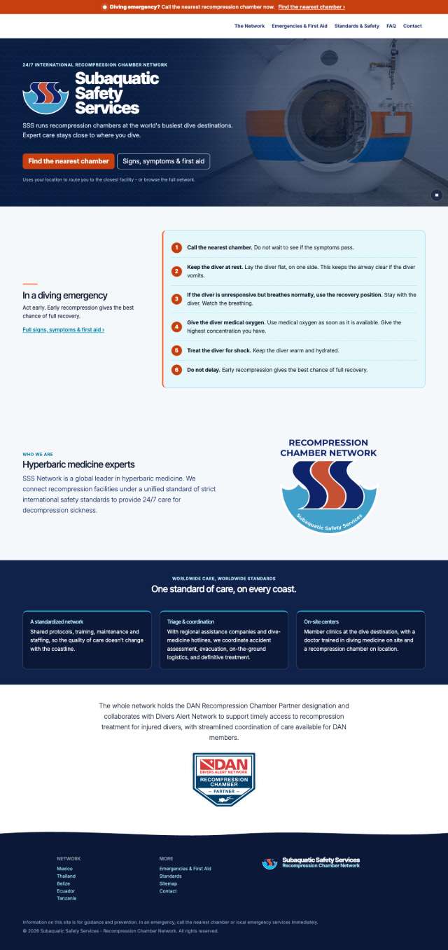 sssnetwork.com home page, captured 27 September 2026
